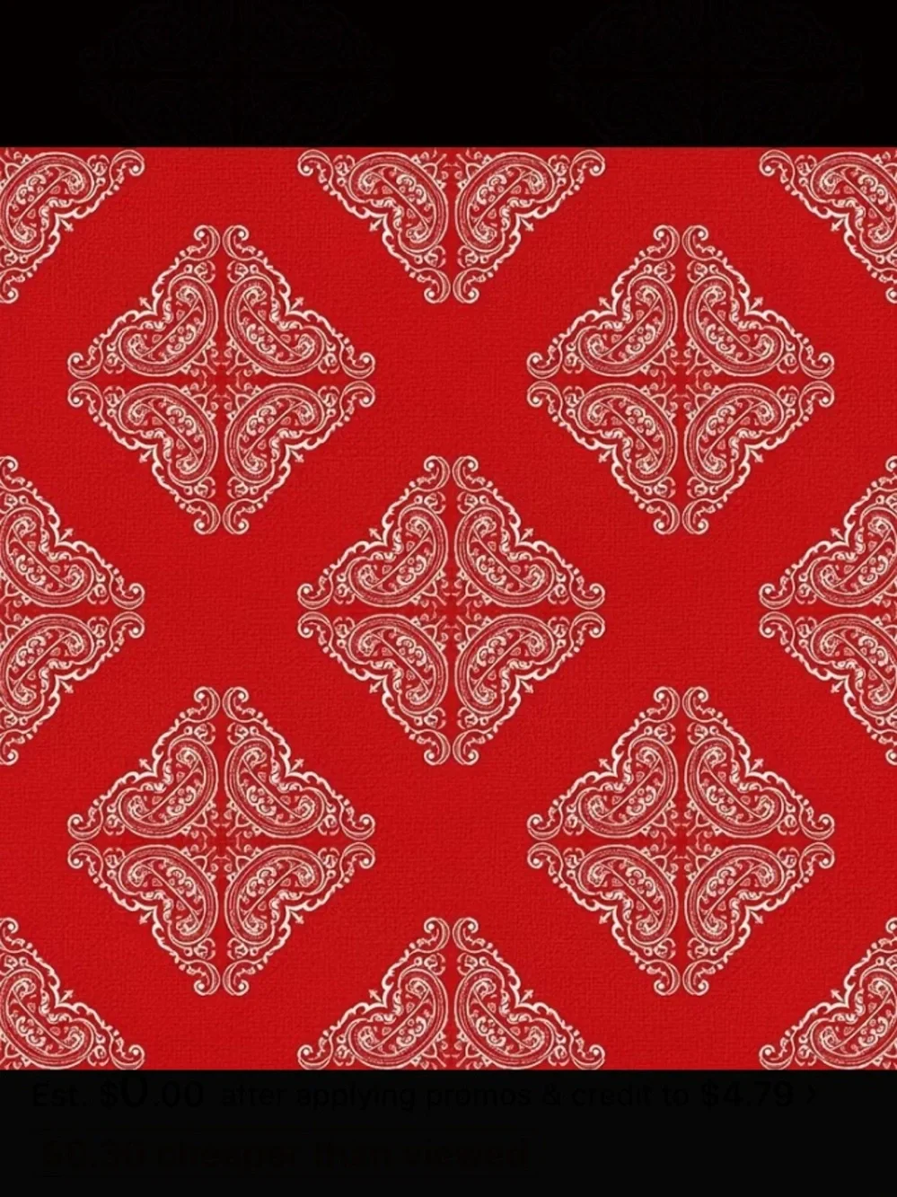 Red Paisley Silk Scarf